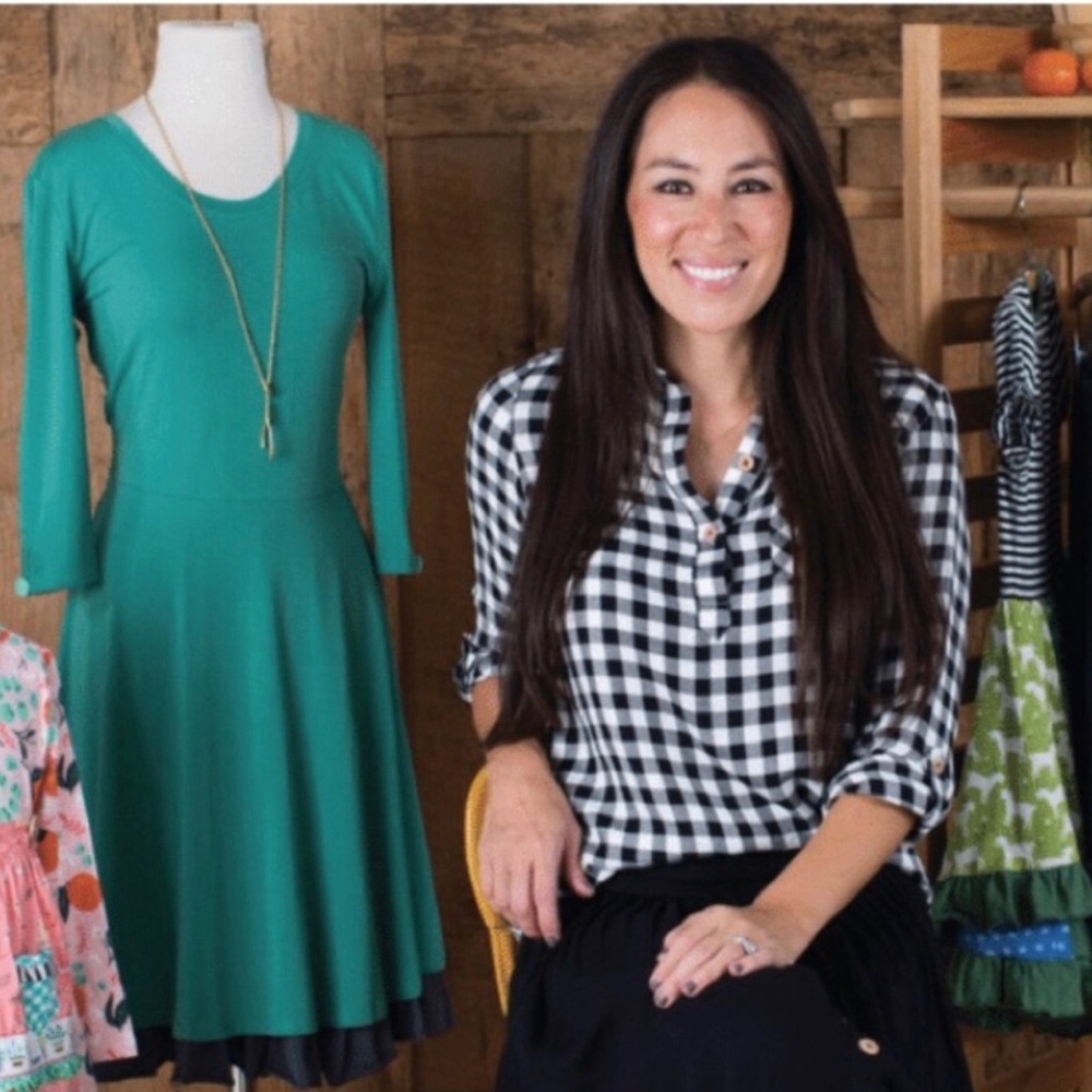 Matilda Jane x Joanna Gaines Women’s 3/4 Sleeve Knit Green Pastures Dress Small